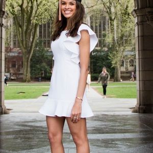 White BCBG bridal or graduation dress. Worn once